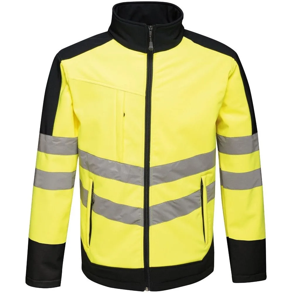 Regatta Mens Hi Vis Pro Softshell Workwear Jacket