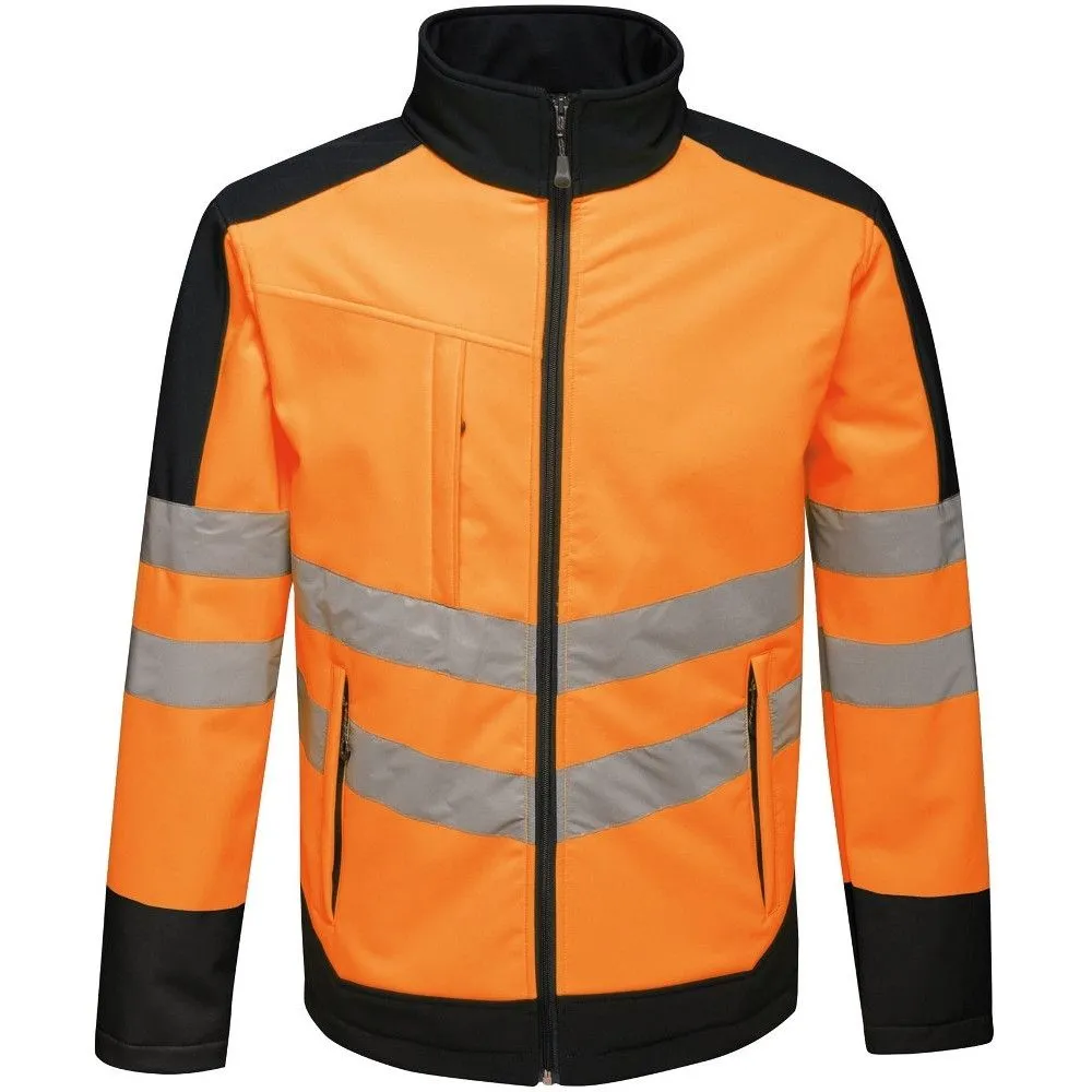 Regatta Mens Hi Vis Pro Softshell Workwear Jacket