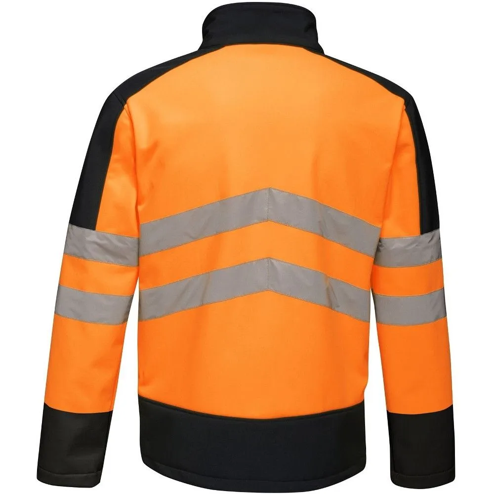 Regatta Mens Hi Vis Pro Softshell Workwear Jacket