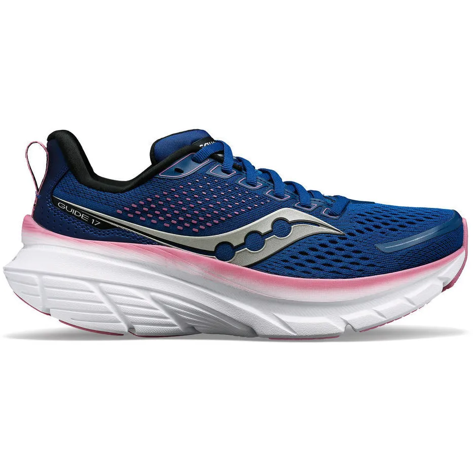 Saucony Women's Guide 17 Running Shoes Navy / Orchid