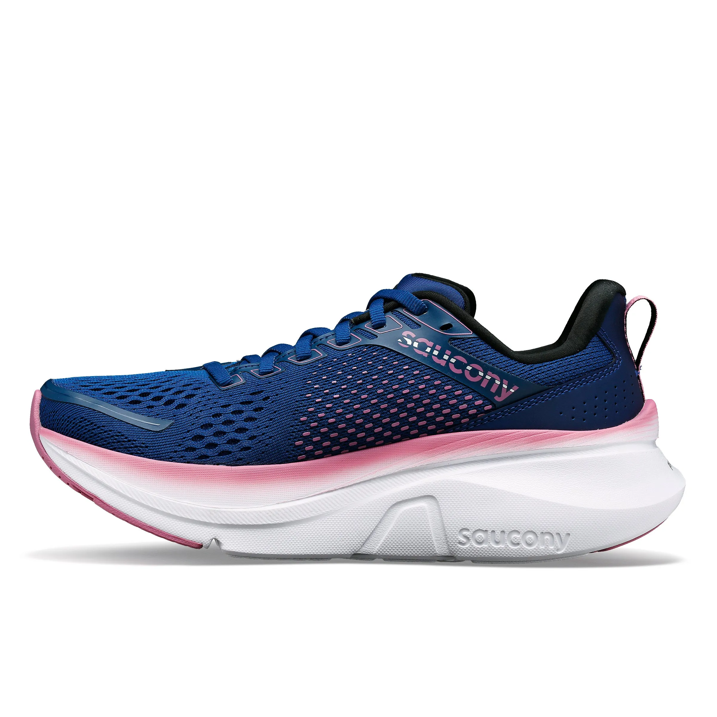 Saucony Women's Guide 17 Wide Fit Running Shoes Navy / Orchid