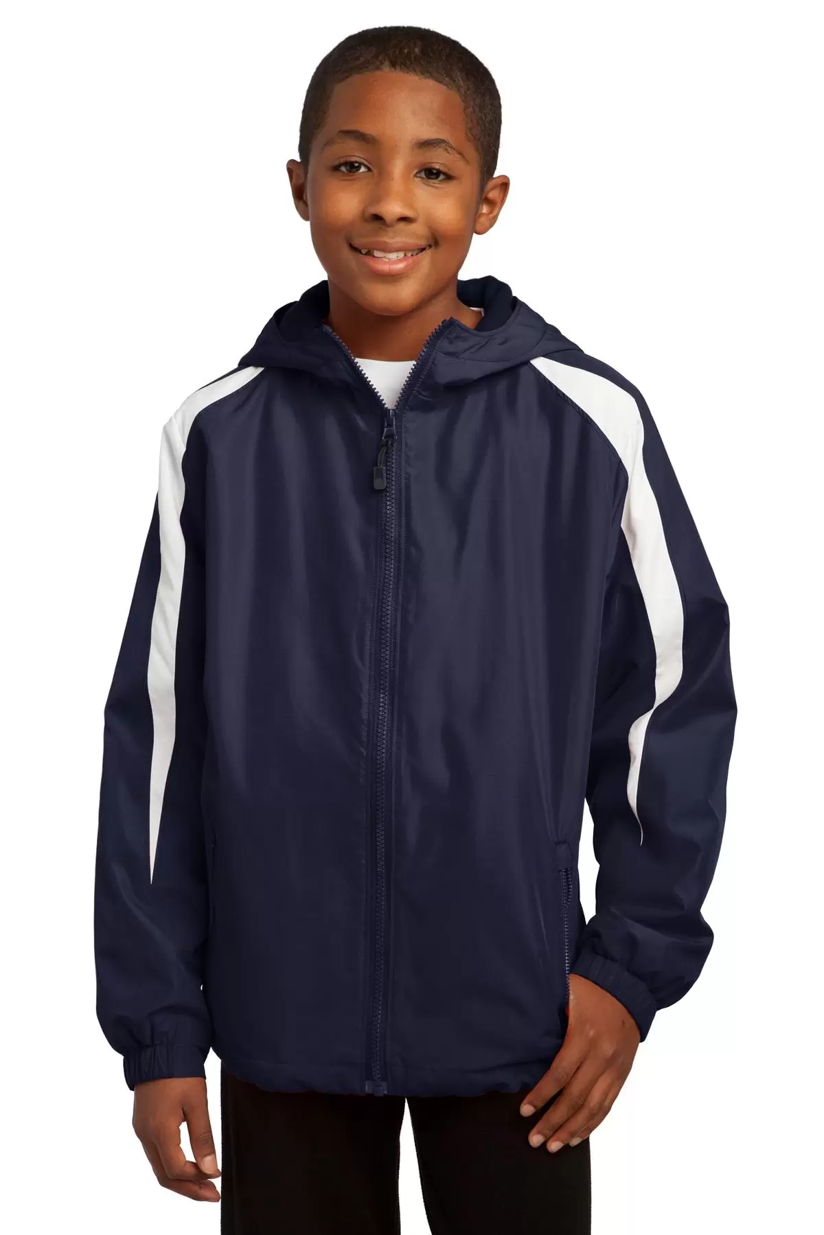 Sport Tek Youth Fleece Lined Colorblock Jacket YST81 SKU: YST81