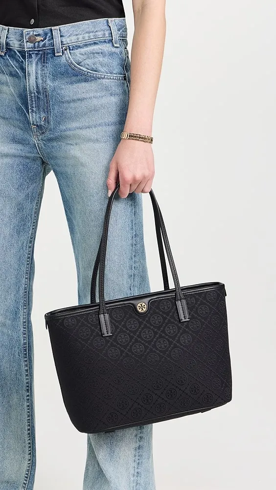 Tory Burch   T Monogram Small Zip Tote 