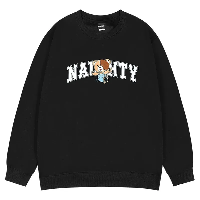 Trendy brand couple round neck sweatshirt for men and women oversize hip-hop street autumn and winter loose retro Japanese style