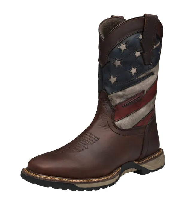 USA - Cebu Me’s Patriot Soft Toe Work Boot - Cafe