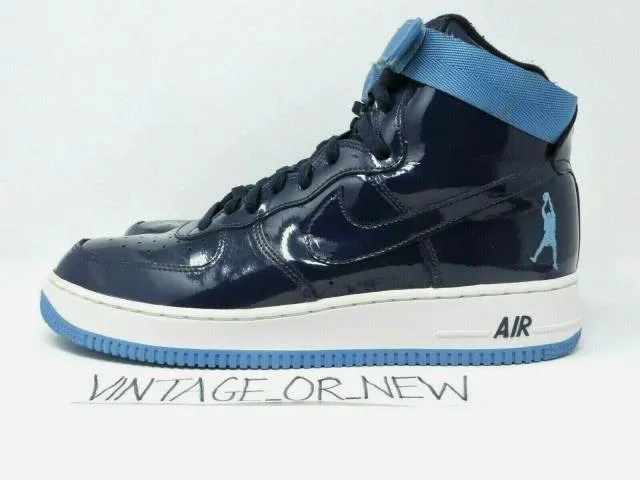 VTG 2004 Nike Air Force 1 High Sheed Midnight Navy 30772...