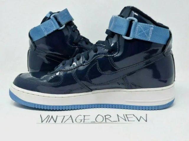 VTG 2004 Nike Air Force 1 High Sheed Midnight Navy 30772...