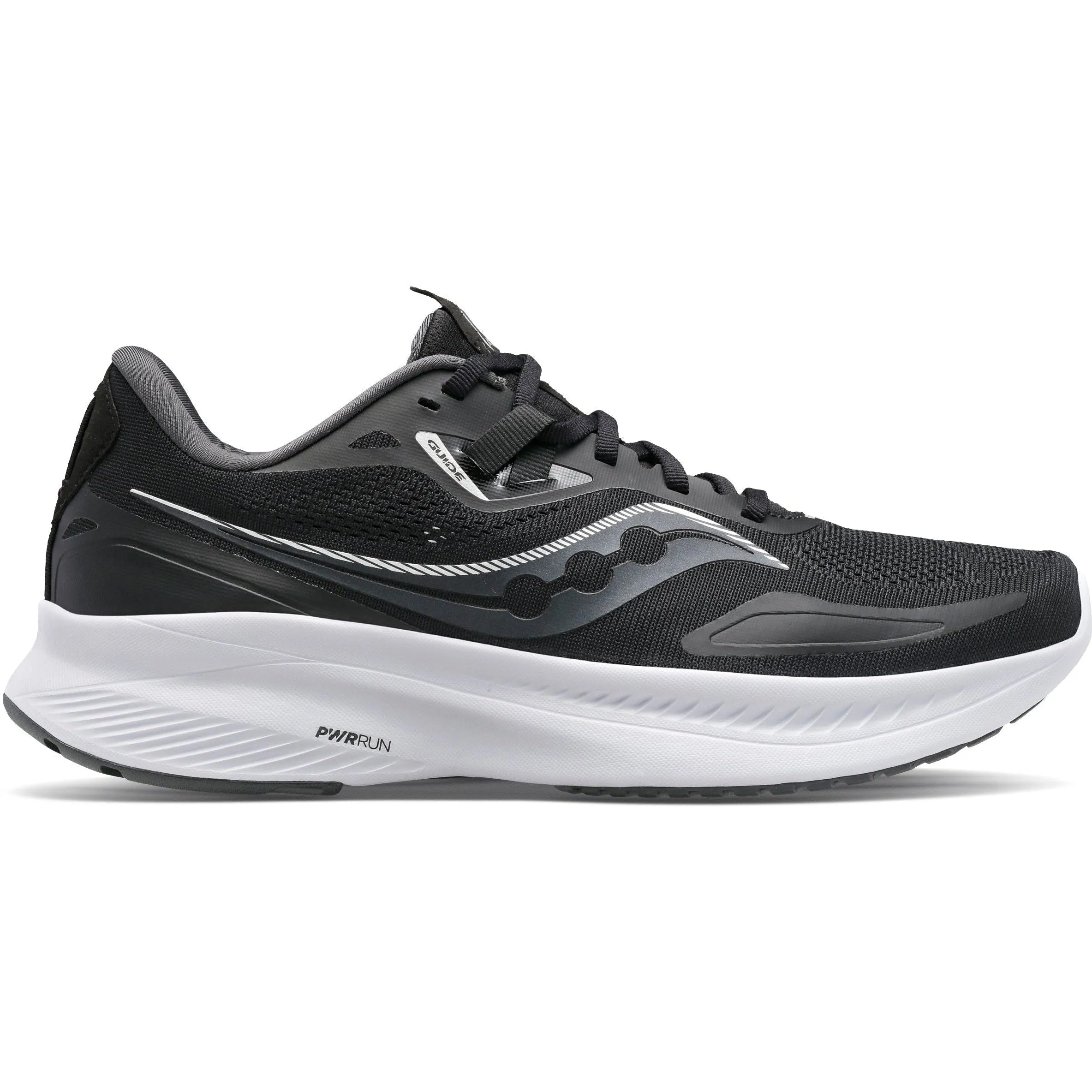 Women's Saucony Guide 15, Black/White, 11 B