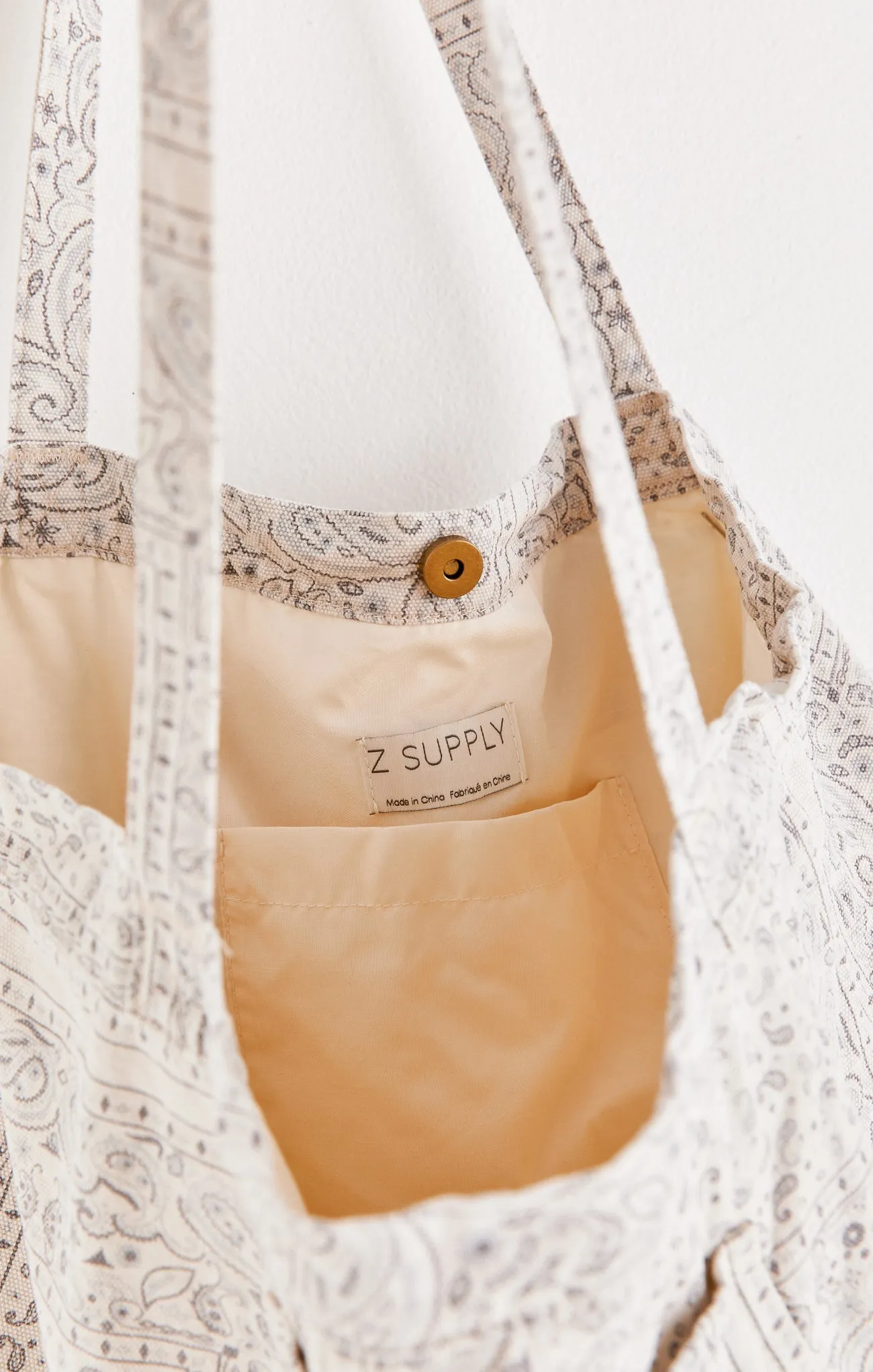 Z Supply Playa Bandana Tote-Natural